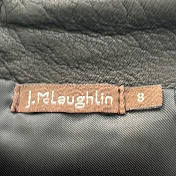 J. McLaughlin Black Leather Skirt with Suede Trims 8 NWT - Picture 6 of 8